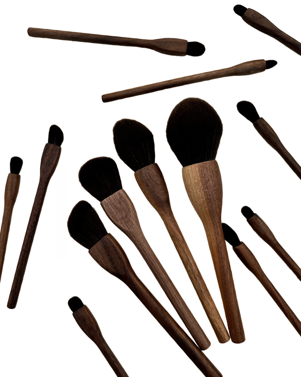 Black Walnut Makeup Brush Set